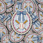 DS - 2707 Baseball with coquette bow Die Cut sticker