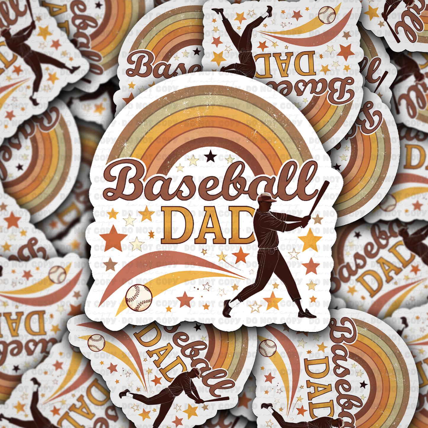 DS 3023 - Baseball Dad Die Cut sticker