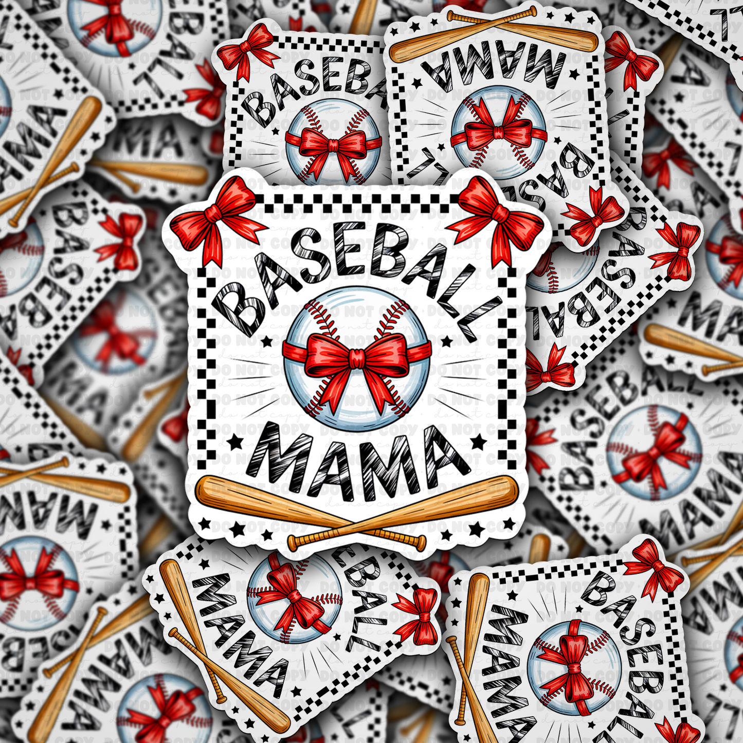 DC 1910 - Baseball mama Die Cut Sticker