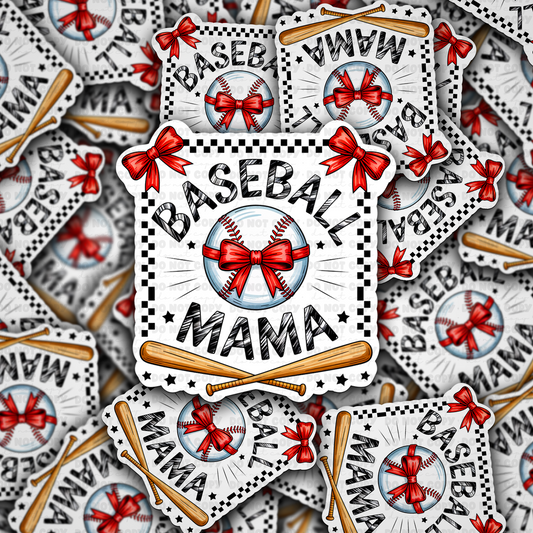 DC 1910 - Baseball mama Die Cut Sticker