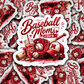 DS - 2706 Baseball moms club Die Cut sticker