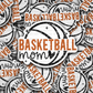 DC 1505 - Basketball Mom with heart die cut sticker