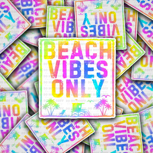 DC 1830 - Beach vibes only Die Cut Sticker