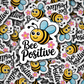 DC 2116 - Bee positive Die Cut Sticker