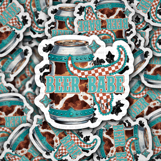 DC 1475 - Beer Babe die cut sticker