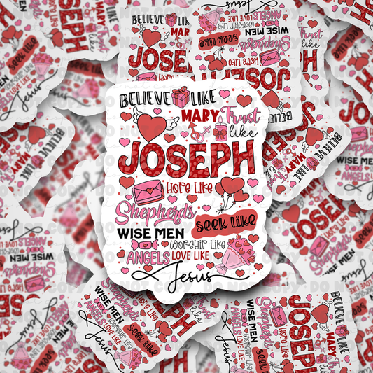 DC493 Believe like Mary Die cut sticker 3-5 Business Day TAT