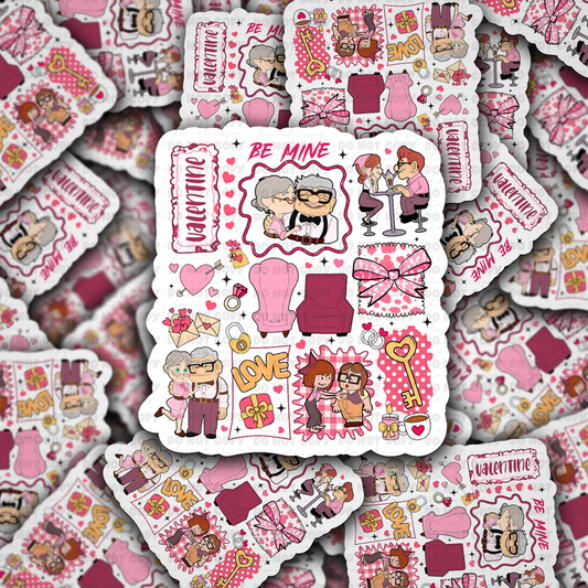 DS - 2436 Be mine Valentine couple Die Cut Sticker