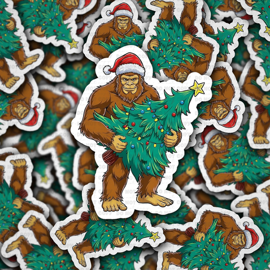 DC 2162 - Sasquatch Christmas Die Cut Sticker