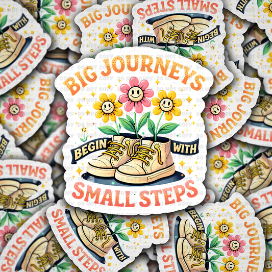 DS 2998 - Big Journey small Steps Die Cut sticker