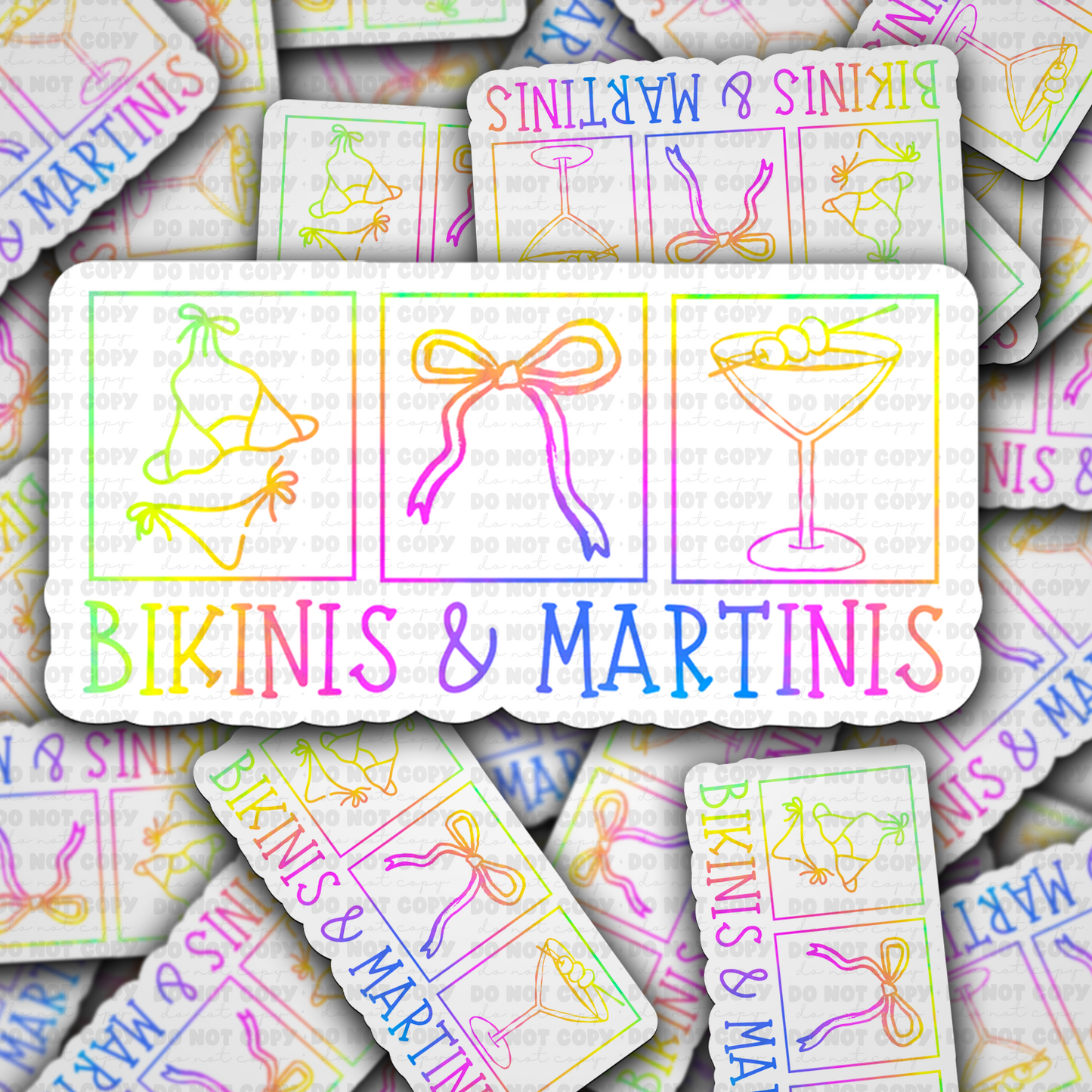 DC 1831 - Bikinis & Martinis Die Cut Sticker