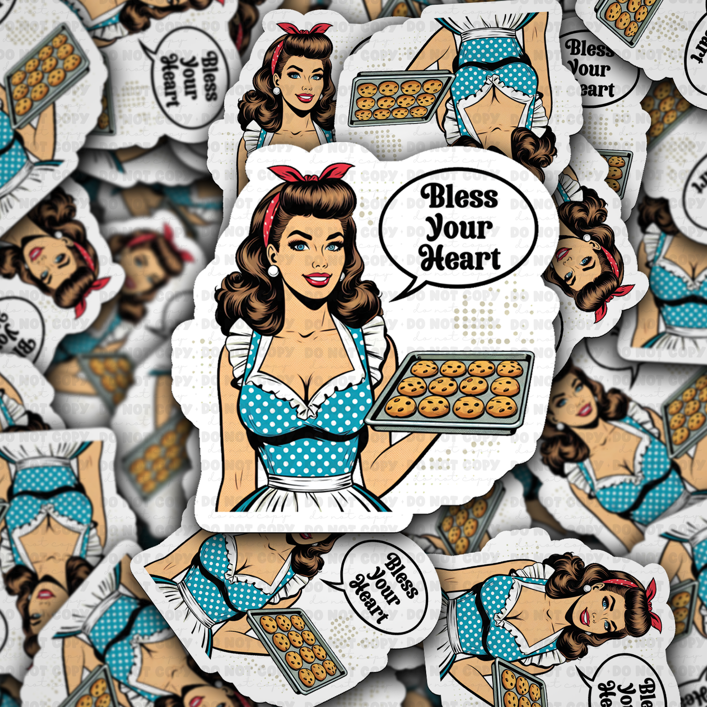 DS - 2455 Bless your heart Die Cut Sticker