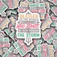 DS - 2495 Blessed is the woman who stands in faith through the storm Die Cut Sticker