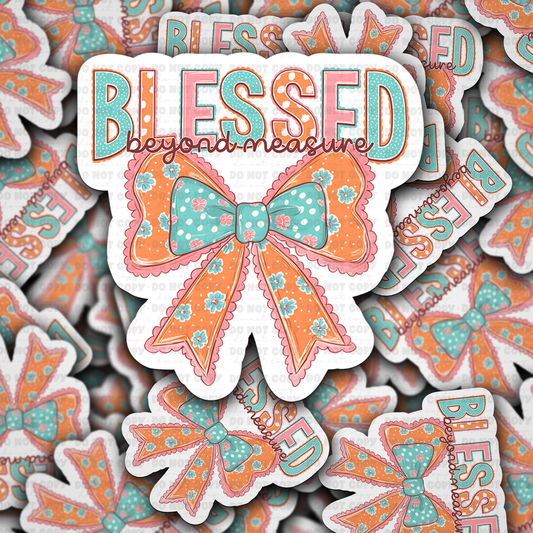 DC 1507 - Blessed beyond measure die cut sticker