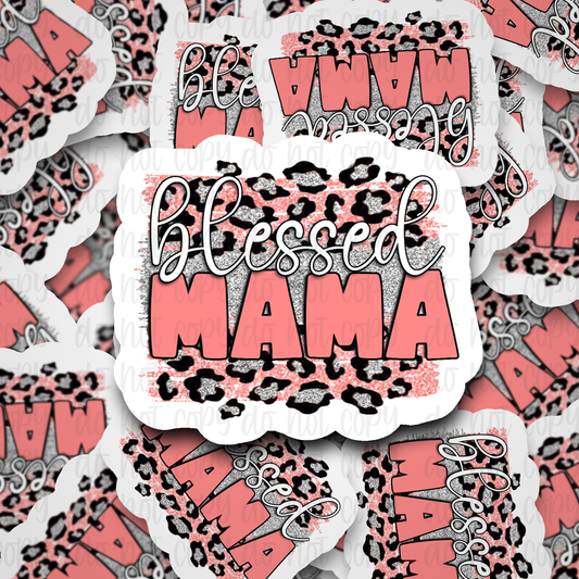 Blessed Mama  Die cut sticker 3-5 Business Day TAT