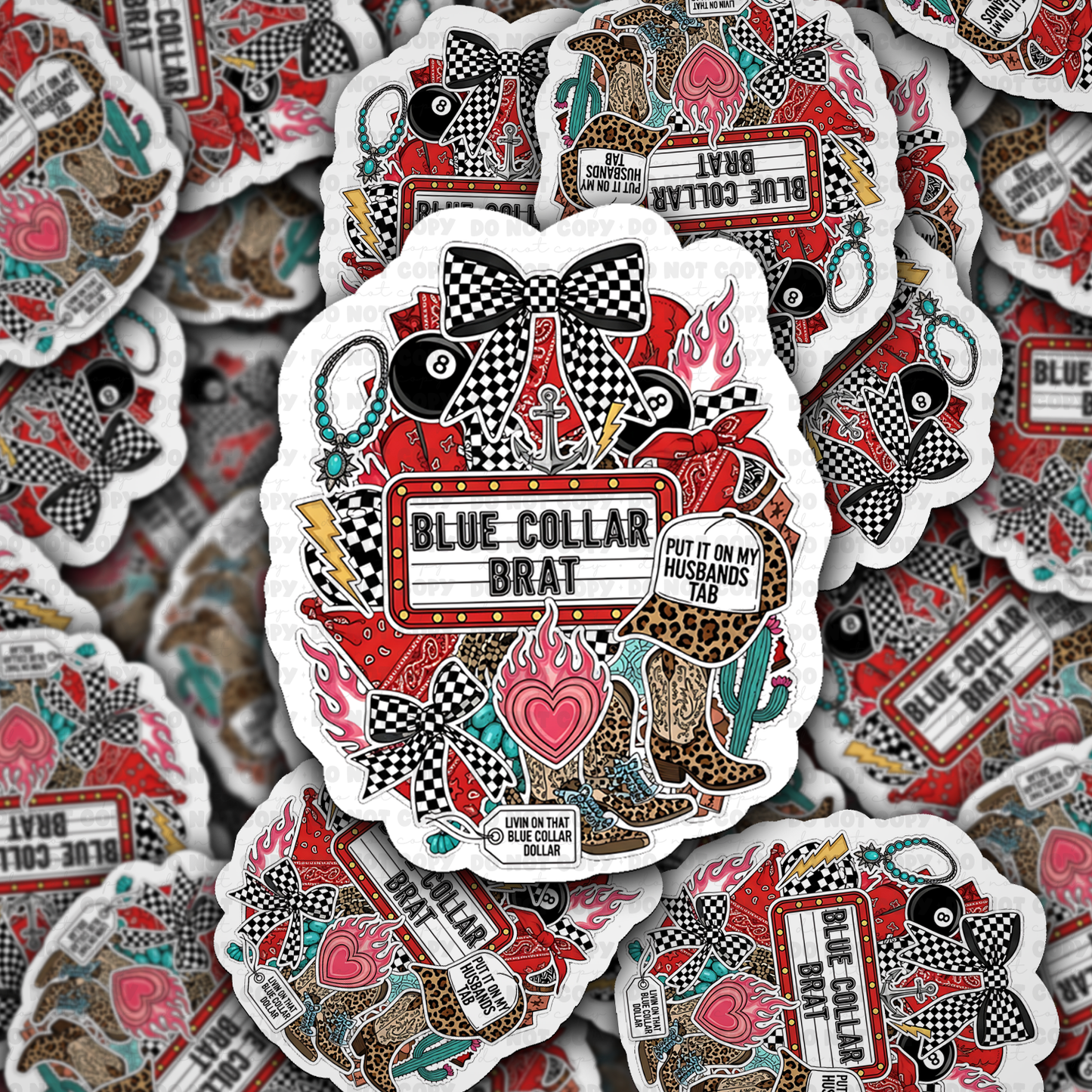 DS 3085 - Blue Collar Brat Die Cut sticker