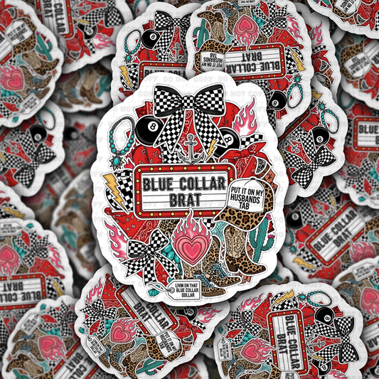 DS 3085 - Blue Collar Brat Die Cut sticker
