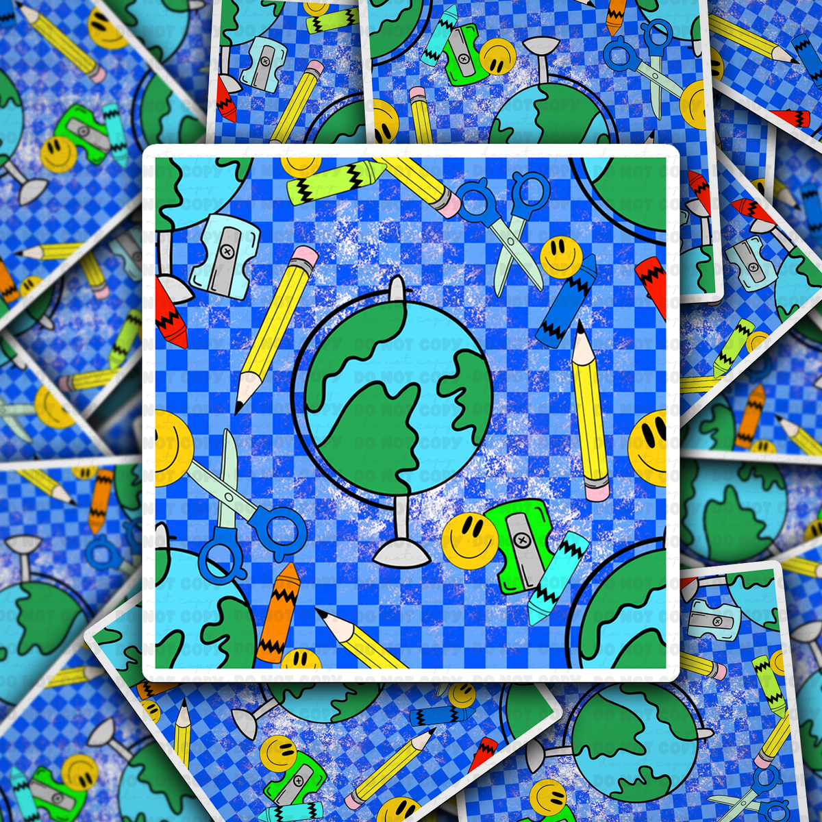 DS 3292 - Blue Earth Die Cut sticker