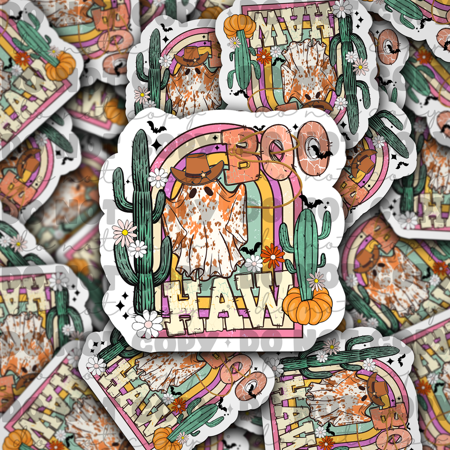 Boo Haw Die cut sticker 3-5 Business Day TAT