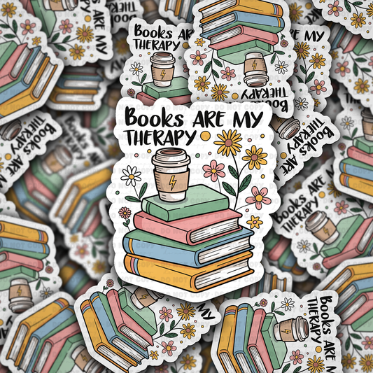 DS -2398 - Books are my therapy Die Cut Sticker