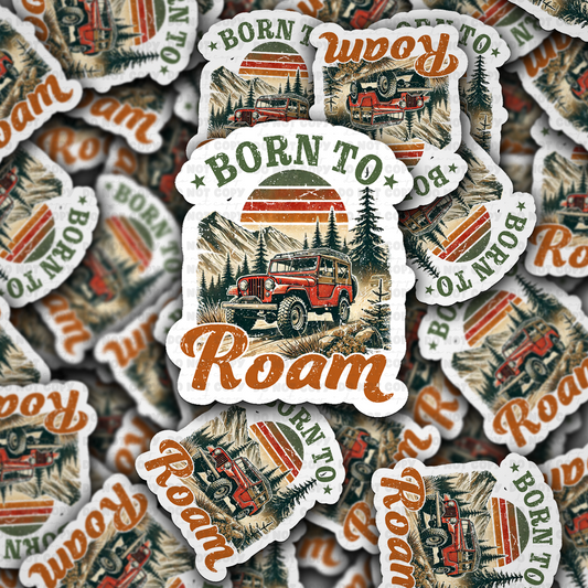 DC 1781 - Born to roam Die Cut Sticker