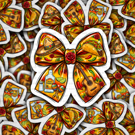 DS 2833 - Cinco de mayo bow Die Cut sticker