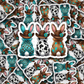 DS - 2592 Western bunnies Die Cut Sticker