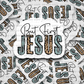 DC621 But first Jesus Die cut sticker 3-5 Business Day TAT