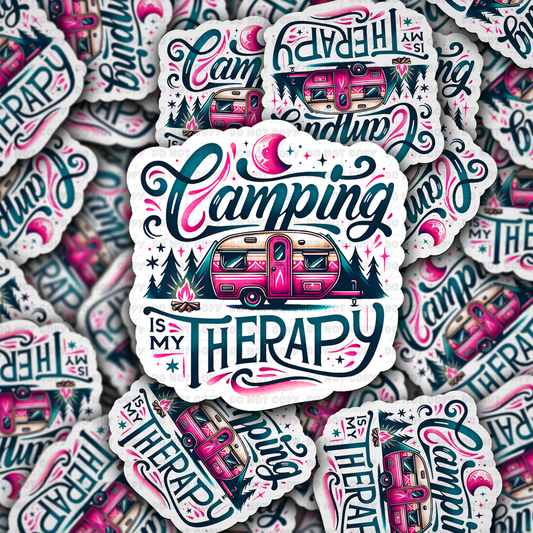 DS 2963 -  Camping is my theraphy Cut sticker