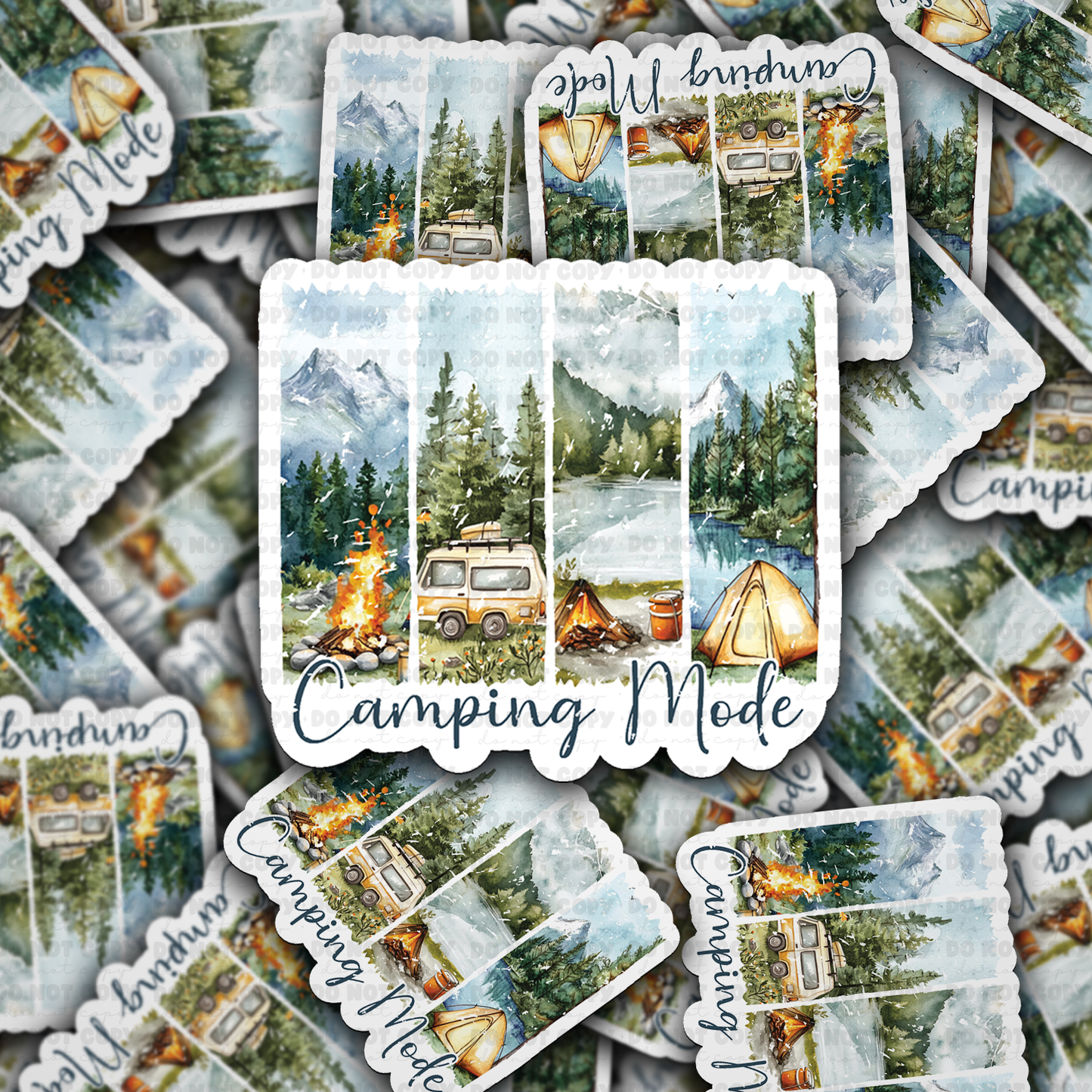 DC 1966 - Camping mode Die Cut Sticker