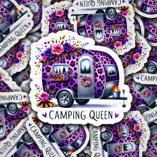 DS 2963 - Camping queen Die Cut sticker