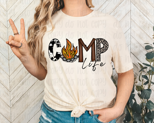 Camp Life animal print  *DREAM TRANSFER* DTF
