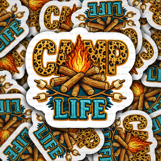 DS 2960 -  Camp life Die Cut sticker