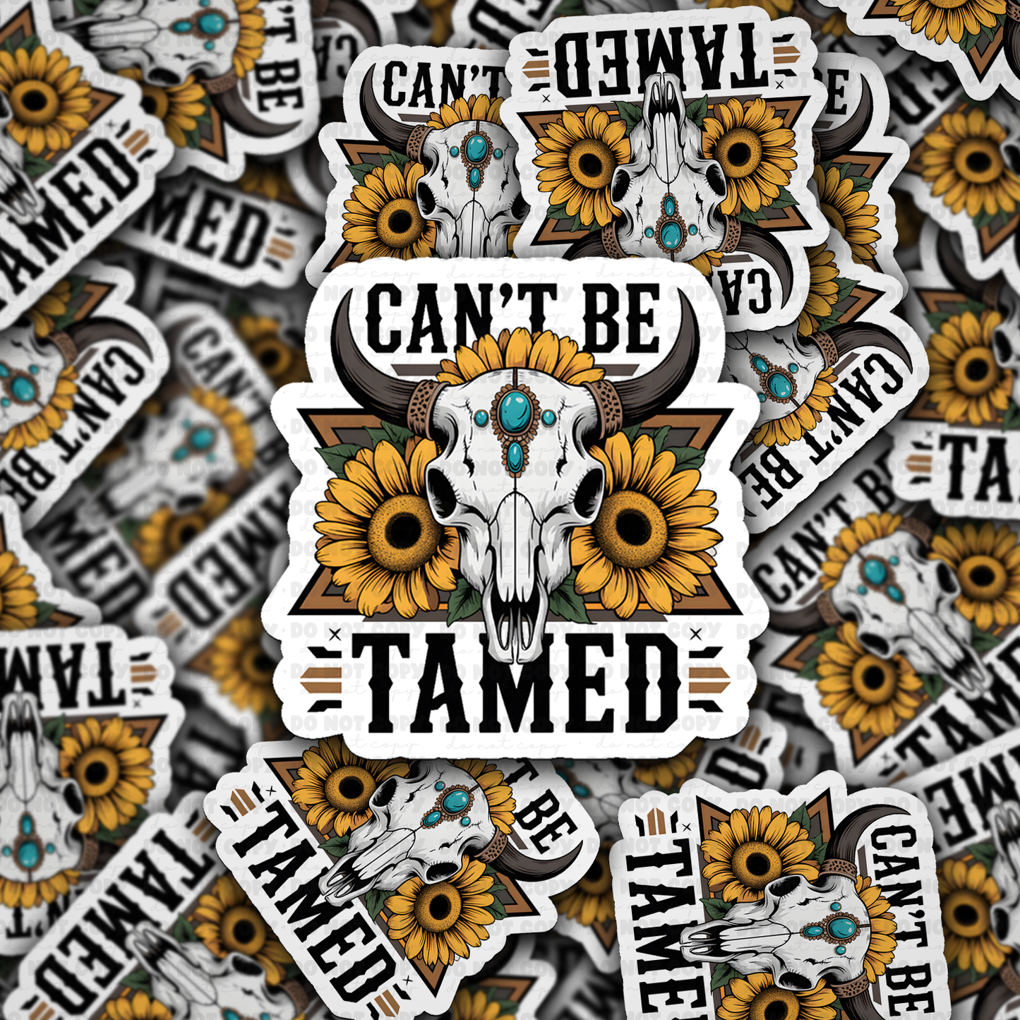 DS - 2438 Can't be tamed Die Cut Sticker