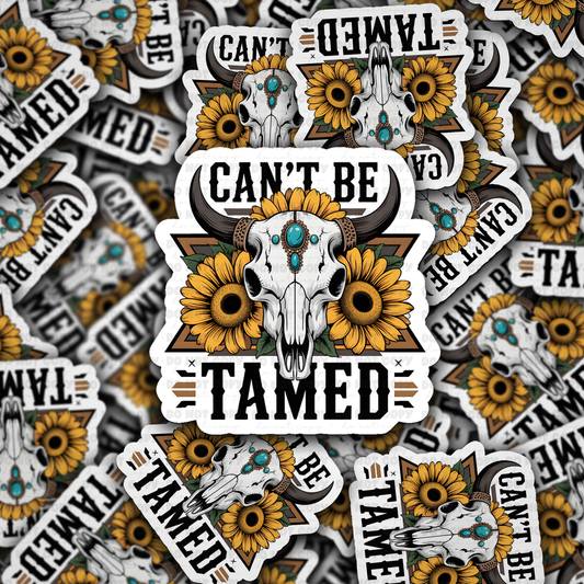 DS - 2438 Can't be tamed Die Cut Sticker