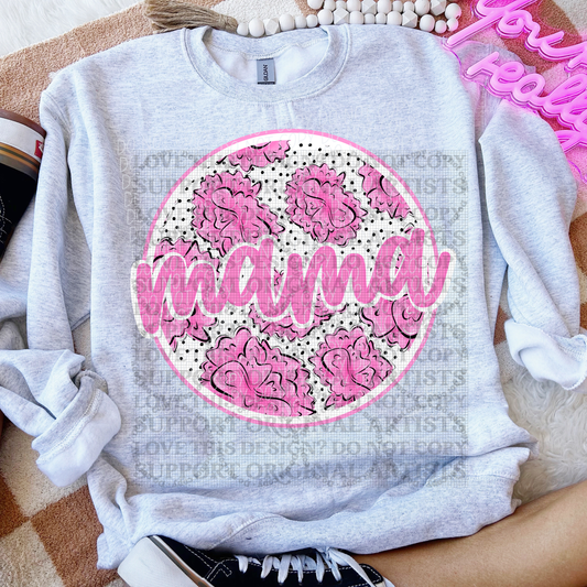 5535 - Carnation January flower Mama circle *DTF