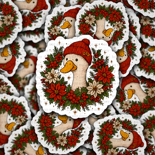 DC 2119 - Christmas goose Die Cut Sticker