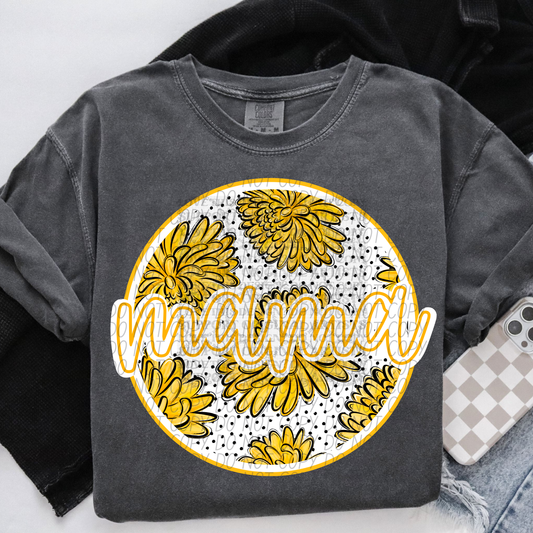 5536 - Chrysanthemum November flower Mama circle *DTF