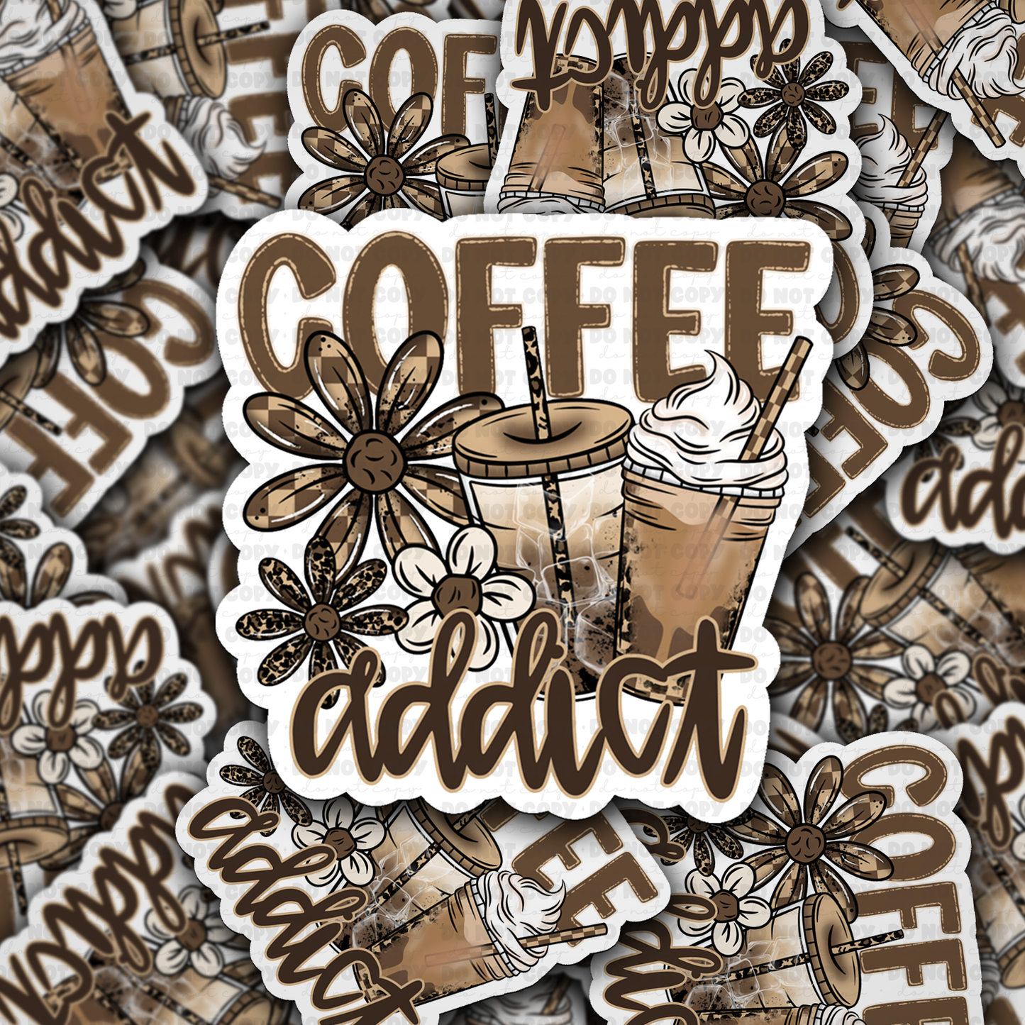 DC 2002 - Coffee addict Die Cut Sticker
