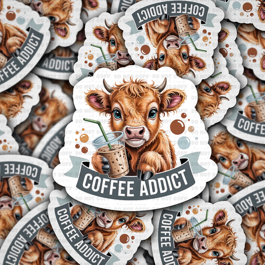 DS -2400 Coffee addict Die Cut Sticker
