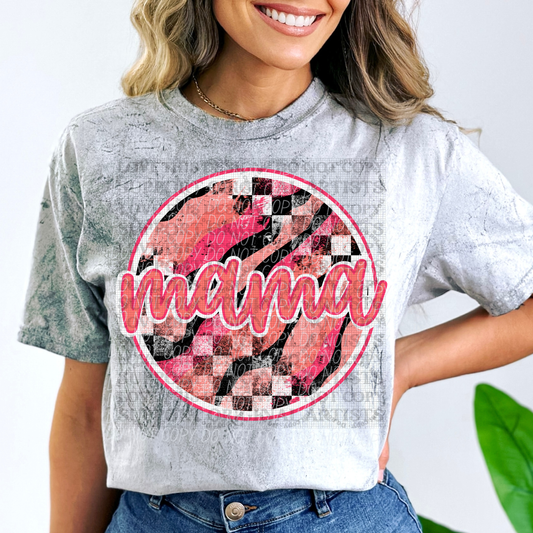 5544 - Checkered Mama circle *DTF