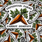 DC 1508 - Cottontail farms carrot company die cut sticker