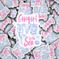 DS 2782 - Cowgirl by the sea Die Cut sticker