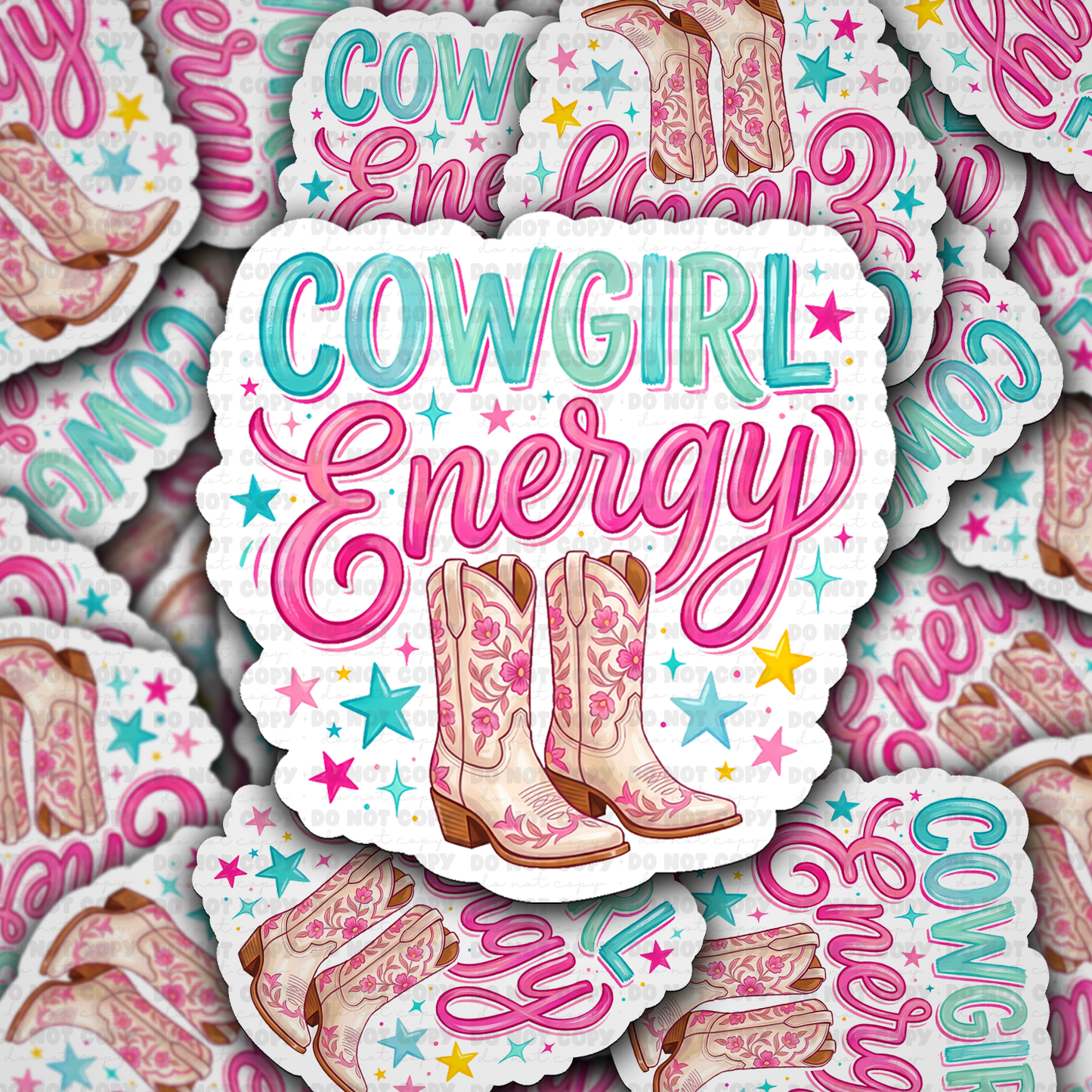 DS 3145 - Cowgirl Enegry Die Cut sticker