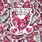 DC 1441 - Crazy chicken lady flower floral die cut sticker