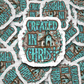 DC622 Created in Christ Die cut sticker 3-5 Business Day TAT