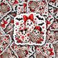 DS 3270 - Cute cheetah ghost, cherry ghost with bow, and swaggy ghost Die Cut sticker