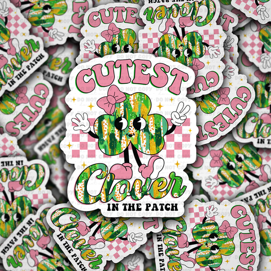 DC 1409 - Cutest clover in the patch die cut sticker