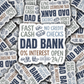 DS 3038 - Dad Bank Die Cut sticker