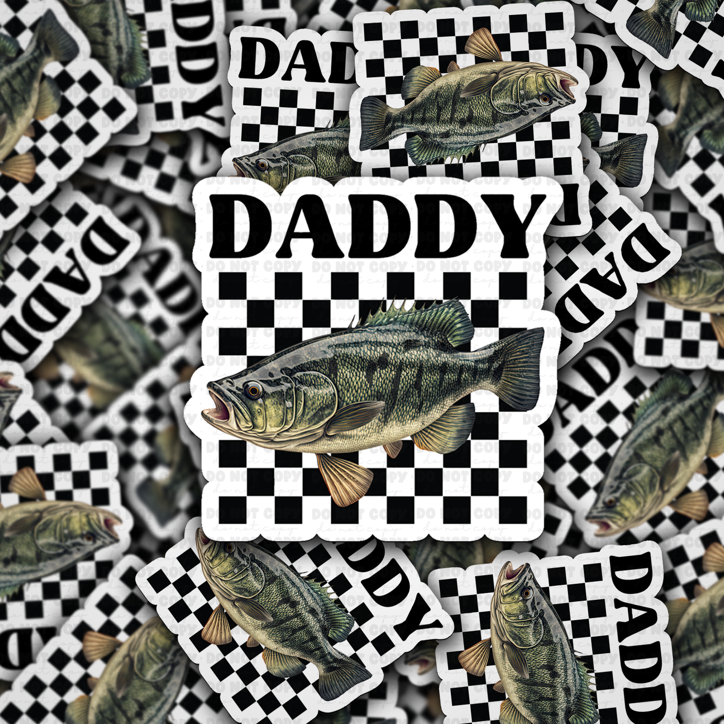 DS 2340 - Daddy fish Die Cut Sticker