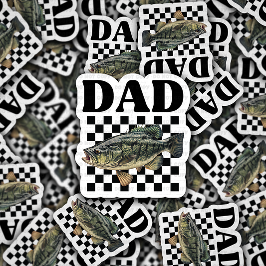 DC 1846 - Dad fish Die Cut Sticker